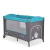 Moni  - Sleepy összecsukható luxus babaágy 2 szint+pelenkázó+ játék türkiz