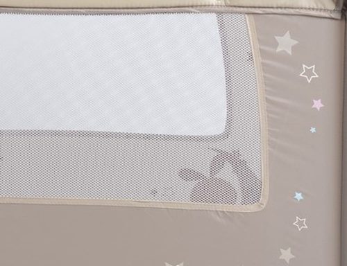 Moni  - Sleepy összecsukható luxus babaágy 2 szint+pelenkázó+ játék bézs