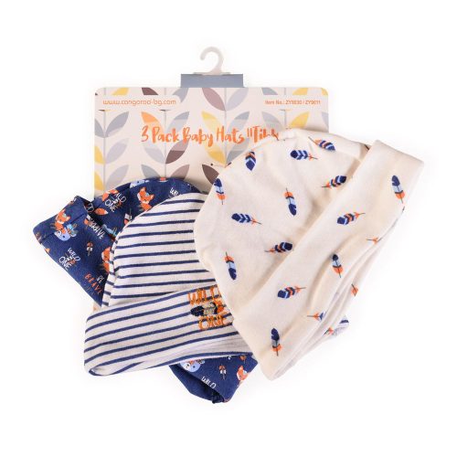 Cangaroo - TIBBY sapkák 3 db/csomag 0-3 hó méret KÉK