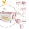 Cangaroo Indiana 2 szintes utazóágy tároló rekesz, kistáska 14kg pink – babatermék 2. kép