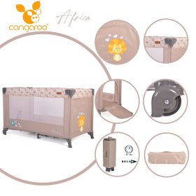 Cangaroo  - Africa 1 szintes utazóágy 14 kg türkíz