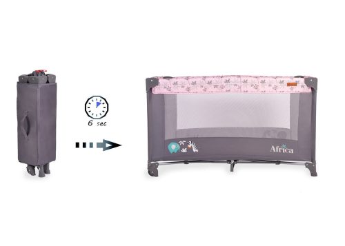 Cangaroo  - Africa 1 szintes utazóágy 14 kg pink