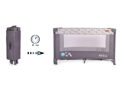 Cangaroo  - Africa 1 szintes utazóágy 14 kg szürke