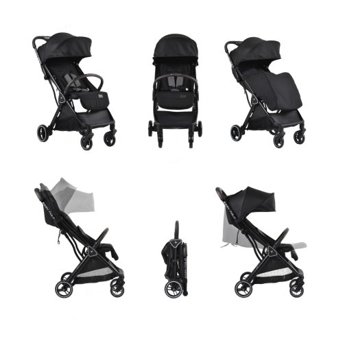 Cangaroo Easy Fold - Fekete Auto Click Sport babakocsi 