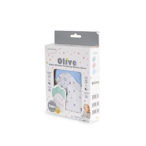 Cangaroo - Olive szilikon rágóka fogzáshoz kék