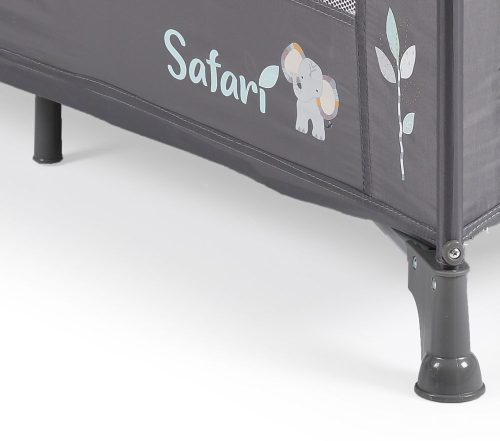 Cangaroo  - SAFARI utazóágy 1 szintes, zippes kibújóval, állatmintás PINK/rózsa