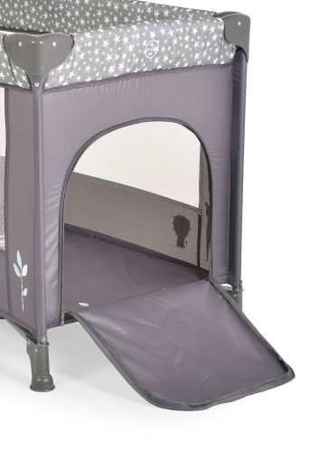 Cangaroo  - SAFARI utazóágy 1 szintes, zippes kibújóval, állatmintás GRAFIT