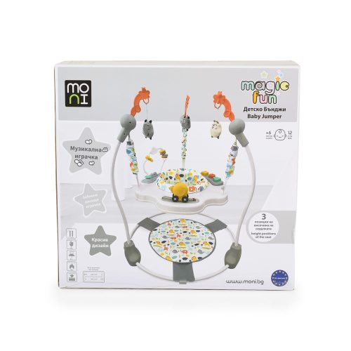 Moni - Magic fun baba ugráló pasztel játékkal szürke