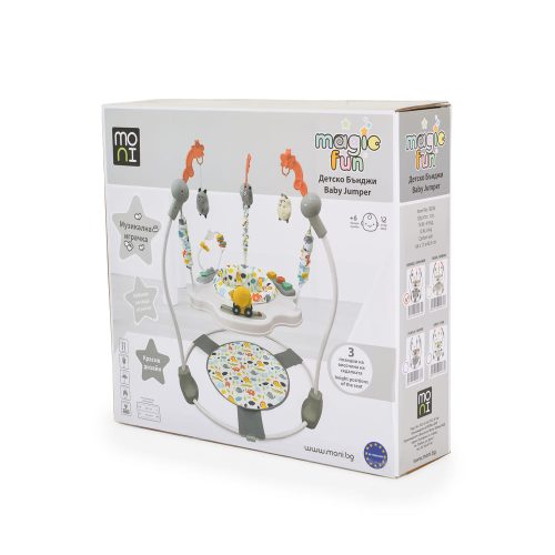 Moni - Magic fun baba ugráló pasztel játékkal szürke