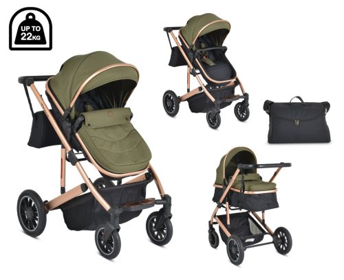 Moni Thira - Zöld Babakocsi 0-22kg – multifunkciós babakocsi 8. kép