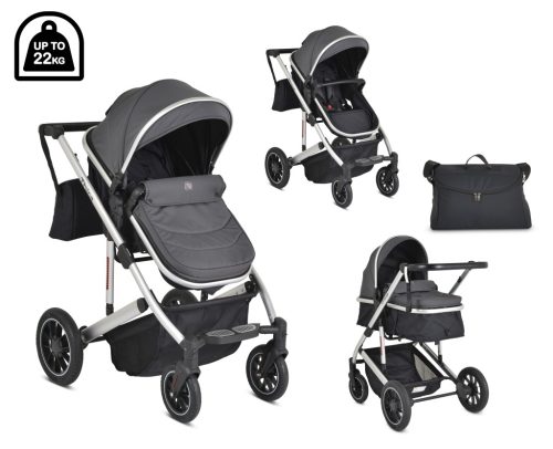 Moni Thira - Szürke Babakocsi 0-22kg – multifunkciós babakocsi 8. kép
