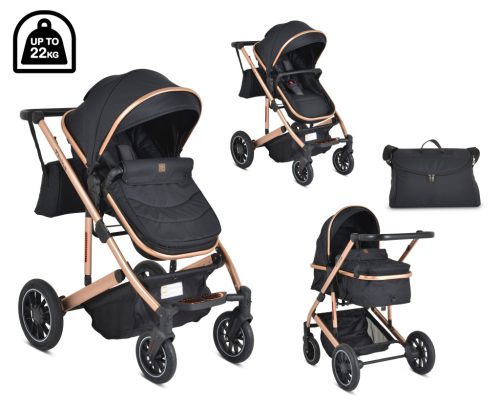 Moni Thira - Fekete Babakocsi 0-22kg – multifunkciós babakocsi 8. kép