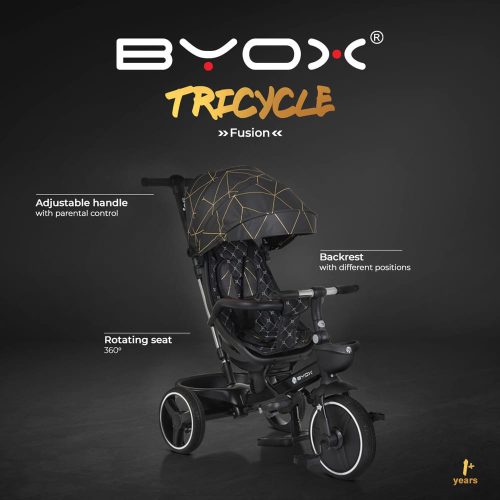 BYOX  - FUSION tricikli FEKETE