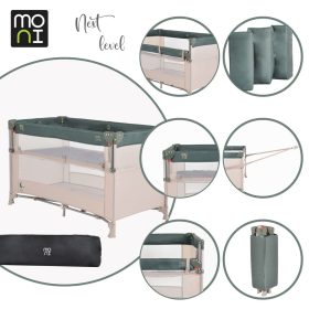   Moni  - Next level utazóágy lehajtható oldalfal 2 szint zöld