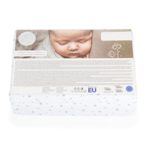 HUGZZZ - MIRAGE összecsukható 6cm szivacsmatrac textil huzat 120x60cm KÉK