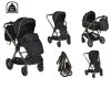 Cangaroo - iCLICK Babakocsi 3in1  22kg, One Touch System FEKETE – Zsebi Baba Shop