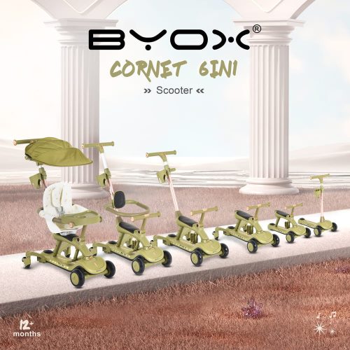 BYOX  - CORNET 6IN1 multifunkciós tricikli átalakítható rollerré FEHÉR