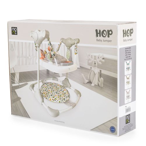 Moni - HOP baba ugráló SZÜRKE