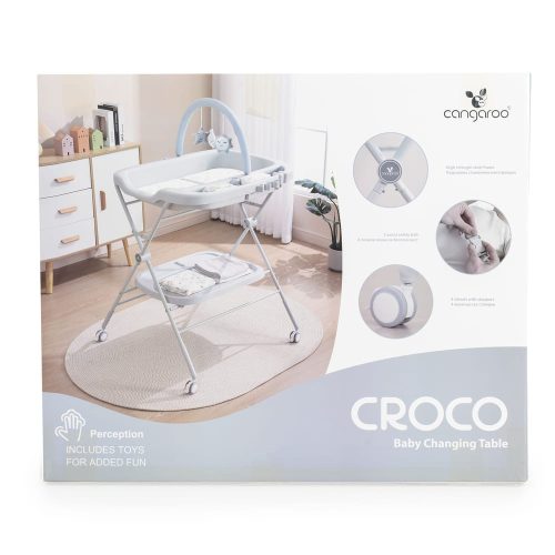 Cangaroo - CROCO multifunkciós, összecsukható pelenkázó asztal RÓZSA