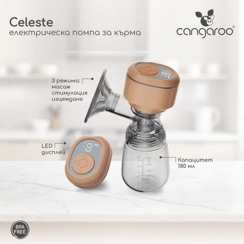 Cangaroo - CELESTE elektromos mellszívó 180ml tartály, USB töltővel