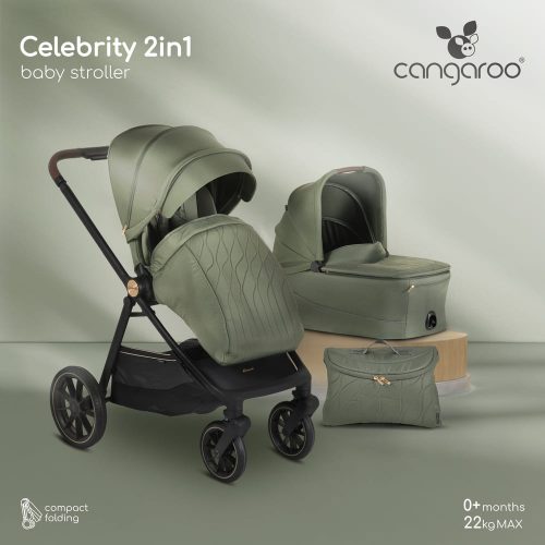 Cangaroo - CELEBRITY multifunkciós 3 IN1 babakocsi szett Cloud Pink – Zsebi Baba Shop