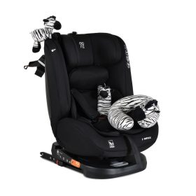   Moni i-MAXX - autós ülés, isofix, forgatható, 2 plüss+párna 40-150cm FEKETE