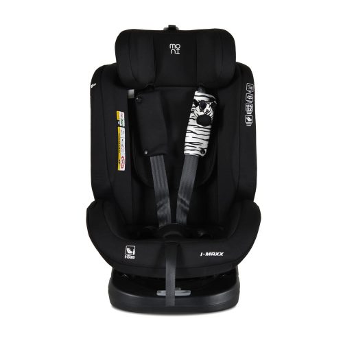 Moni i-MAXX - autós ülés, isofix, forgatható, 2 plüss+párna 40-150cm FEKETE