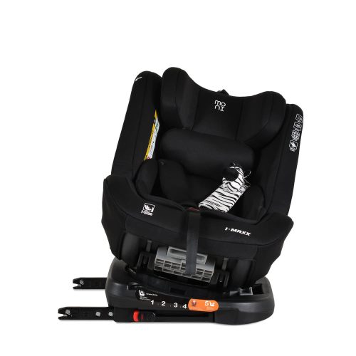 Moni i-MAXX - autós ülés, isofix, forgatható, 2 plüss+párna 40-150cm FEKETE