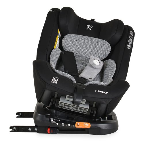 Moni i-MAXX - autós ülés, isofix, forgatható, 2 plüss+párna 40-150cm SZÜRKE