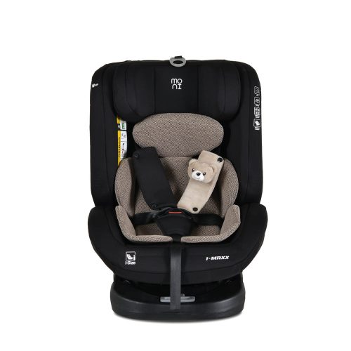 Moni i-MAXX - autós ülés, isofix, forgatható, 2 plüss+párna 40-150cm BÉZS