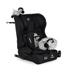   Moni - SECURITY autós ülés belső övvel, isofix, ajándék 2plüss+párna 76-150cm FEKETE