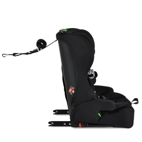 Moni - SECURITY autós ülés belső övvel, isofix, ajándék 2plüss+párna 76-150cm FEKETE