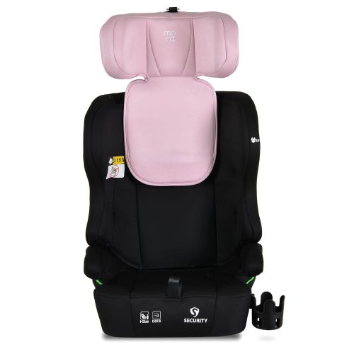 Moni - SECURITY autós ülés belső övvel, isofix, ajándék 2plüss+párna 76-150cm PINK