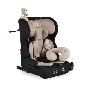   Moni - SECURITY autós ülés belső övvel, isofix, ajándék 2plüss+párna 76-150cm BÉZS