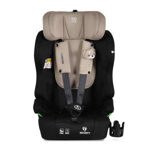 Moni - SECURITY autós ülés belső övvel, isofix, ajándék 2plüss+párna 76-150cm BÉZS