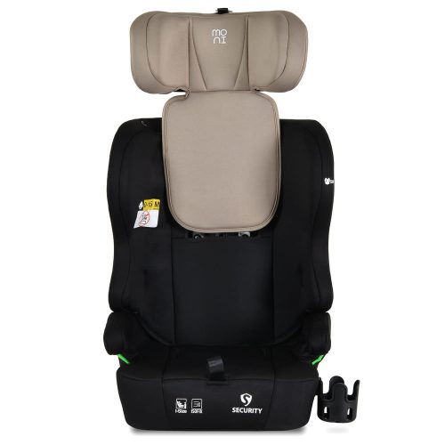 Moni - SECURITY autós ülés belső övvel, isofix, ajándék 2plüss+párna 76-150cm BÉZS