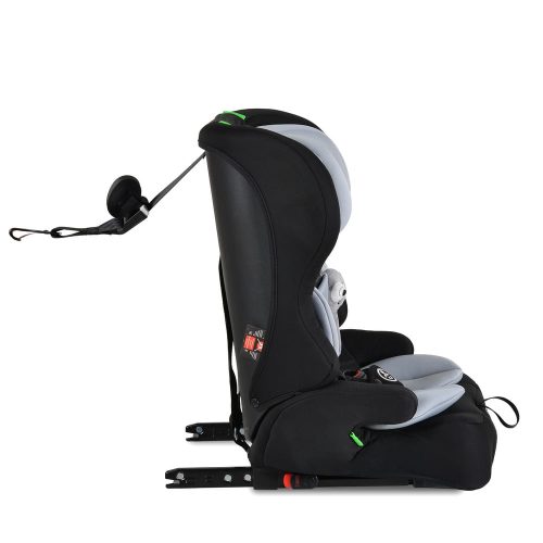 Moni - SECURITY autós ülés belső övvel, isofix, ajándék 2plüss+párna 76-150cm SZÜRKE