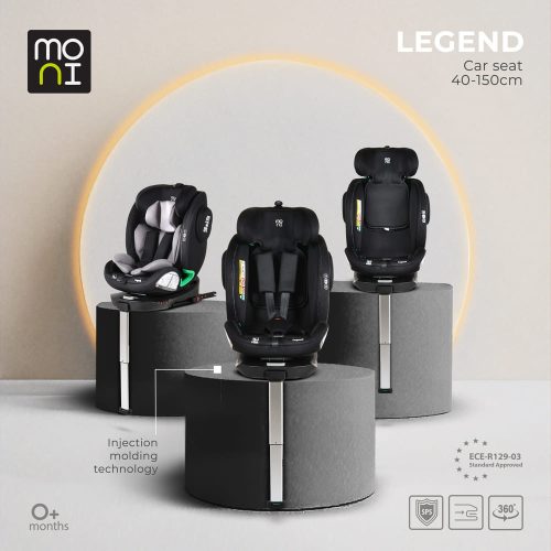 Moni - LEGEND autós ülés 40-150cm támasztólábbal SZÜRKE