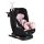 Moni i-MAXX - autós ülés, isofix, forgatható, 2 plüss+párna 40-150cm PINK