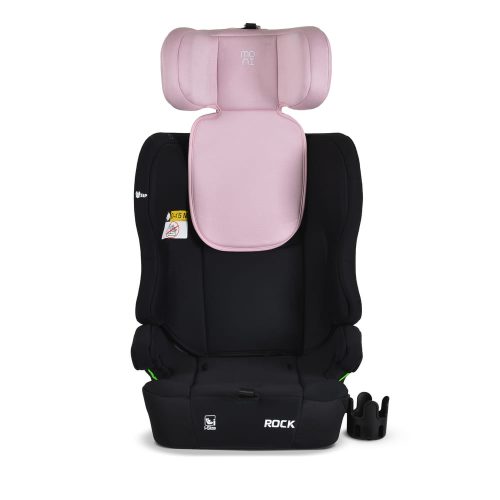 Moni - ROCK autós ülés 76-150cm, 2játékkal, pohártartó, belső öv, isofix nélkül PINK