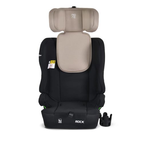 Moni - ROCK autós ülés 76-150cm, 2játékkal, pohártartó, belső öv, isofix nélkül BÉZS