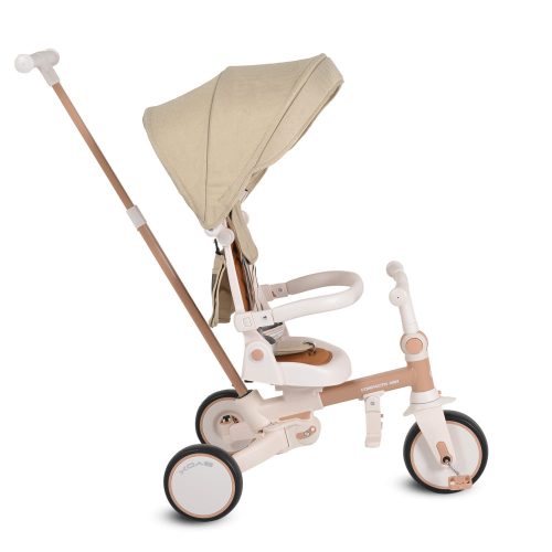 Moni  - COMPACTO ÚJ 3IN1 tricikli multifunkciós, futóbiciklivé alakítható BÉZS