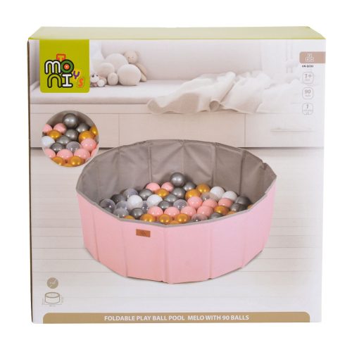 Moni - Labdamedence MELO 90 labdával összecsukható PINK – játszószőnyeg 1. kép