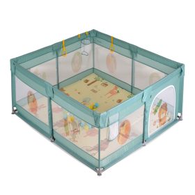   Moni - GAMEZONE összecsukható járóka szőnyeggel, 60 labdával 120x120 MENTA