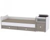 Lorelli Trend PLUS kombi ágy 70x165 - White & Pink Crossline / Fehér & Pink csíkozás – termékfotó
