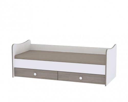 Lorelli Trend PLUS kombi ágy 70x165 - White & Blue Elm / Fehér & Kék csíkozás – termékfotó