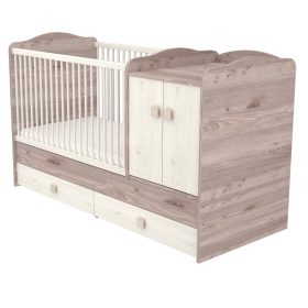 Timba - Viki Krém-Fűz 2 Ajtós maxi kombi kiságy