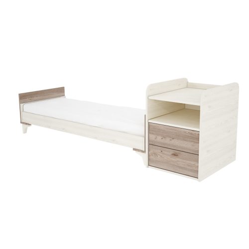 Timba - Kloé Krém-Fűz 2 Fiókos kombi kiságy