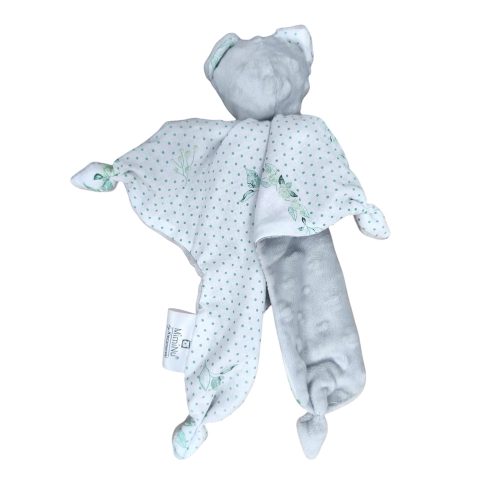 Plüss Szundikendő Miminu - Maci Szürke Virágos