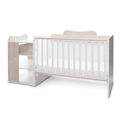 Lorelli Multi kombi ágy 190x72 - White Light Oak – termékfotó